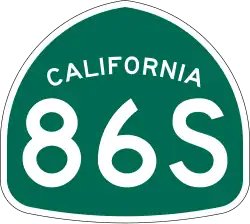 Straßenschild der California State Route 86S