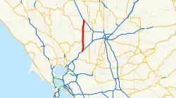 Streckenverlauf der Interstate 505 (CA)