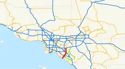 Karte der California State Route 55