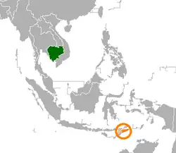 Lage von Kambodscha und Osttimor