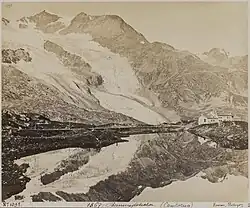 1867: Lagh da la Cruseta und Ospizio Bernina (Adolphe Braun)