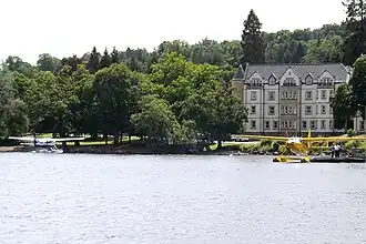 Wasserflugstation von Loch Lomond Seaplanes am Cameron House Hotel am Loch Lomond