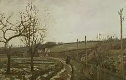 Camille Pissarro: Winterlandschaft (heute Tokio)