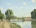Camille Pissarro: Die Eisenbahnbrücke von Pontoise 1873