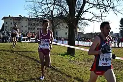 Stefano La Rosa (hier in führender Position eines Crosslaufs) belegte Platz&nbsp;zehn