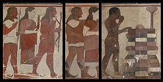 Mögliche Prozession mit Darbringung eines Opfers