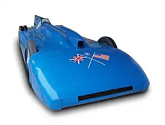 Nachbau des Campbell Railton Blue Bird, mit dem er seinen letzten Land Speed Record erzielte