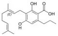 Strukturformel Cannabigerovarinsäure A