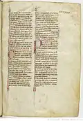 Canso n° VII: Erste bis sechste Strophe « Pus vezem de novelh florir ». Handschrift « C », BnF, français 856, folio 231r: Digitalisat auf Gallica. (1301–1400).