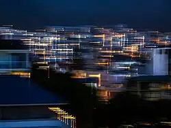 Nacht in Kapstadt, Südafrika Belichtungszeit 1/5 Sekunde, Doppelbelichtung