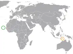 Lage von Kap Verde und Osttimor