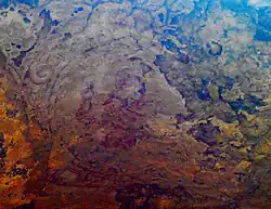 Detail eines Freskos am Gewölbe der Apsis