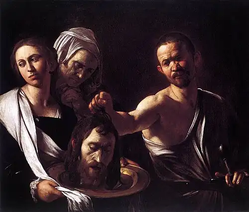Caravaggio: Salome mit dem Kopf Johannes des Täufers, 1607 (National Gallery, London)