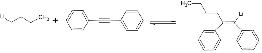 Carbometallierung Beispielreaktion mit n-BuLi