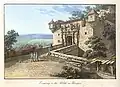 Eingang in das Schloss zu Tübingen (kolorierte Aquatinta, ca. 1825)