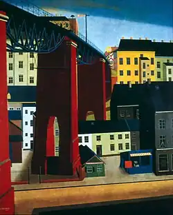 Carl Grossberg: Brücke über die Schwarzbachstraße, 1927