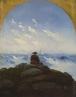 Carl Gustav Carus: Wanderer auf der Bergspitze, 1818
