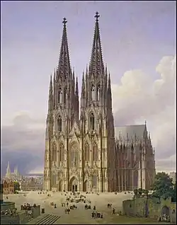 Idealansicht des Kölner Doms, 1834–1836