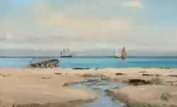 Küstenpartie mit Schiffen (1892)