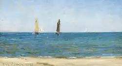 Segelschiffe vor Skagen Sønderstrand (1898)