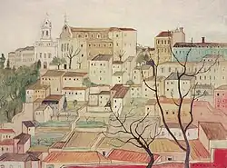 Lissabon, 1962, Öl auf Leinwand, 54 × 76,5 cm