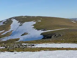 Blick von Westen auf das Gipfelplateau des Càrn Liath