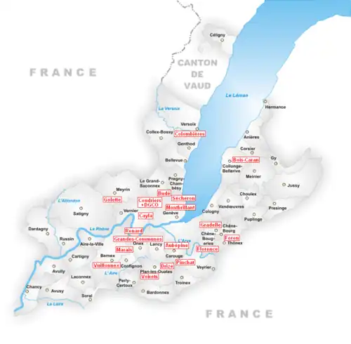 Localisation des 19 cycles