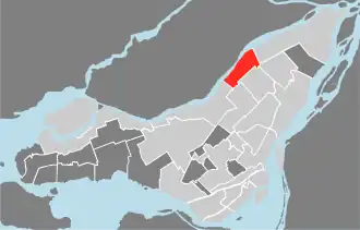 Lage von Montréal-Nord in Montreal