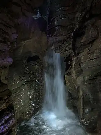 Die tiefste Stelle der unteren Grotte