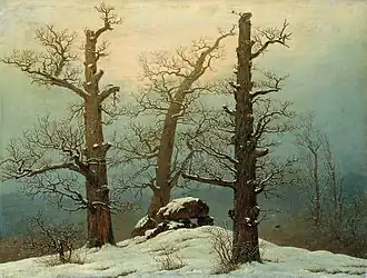 Caspar David Friedrichs Hünengrab im Schnee (1807), Galerie Neue Meister Dresden