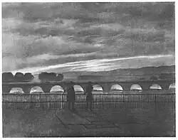 Caspar David Friedrich: Augustusbrücke in Dresden (Gemälde, 1931 verbrannt)