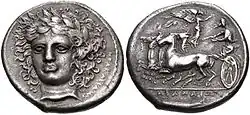 Tetradrachme aus Catana, Sizilien ~405/402 v. Chr. (16,99&nbsp;g)