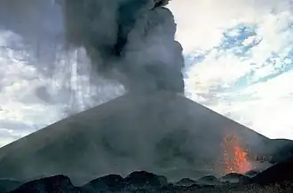 Der Cerro Negro während der Eruption 1968