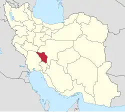 Lage der Provinz Tschahar Mahal und Bachtiyari in Iran