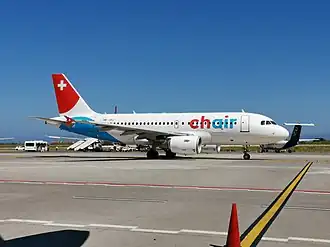 Airbus A319-112 (HB-JOJ) der Chair Airlines