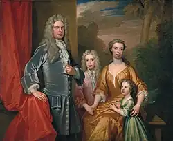 James Brydges, 1.&nbsp;Duke of Chandos mit Familie (1713)