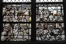 Grisaillefenster mit Szenen der Passion