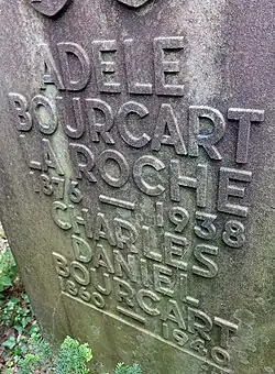 Charles Daniel Bourcart-La Roche (1860–1940) Diplomat, Adele Charlotte Bourcart-La Roche (1876–1938) Grab auf dem Friedhof am Hörnli
