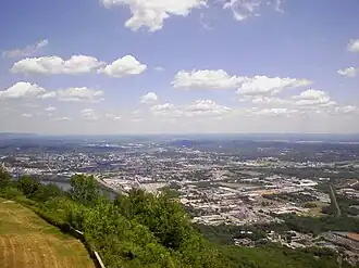 Sicht auf Chattanooga vom Lookout Mountain