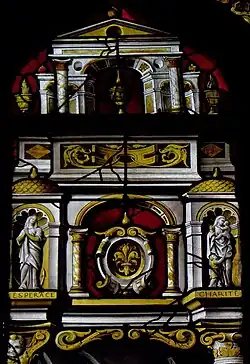 Darstellung der Tugenden: Hoffnung (espérance) und Liebe (charité)