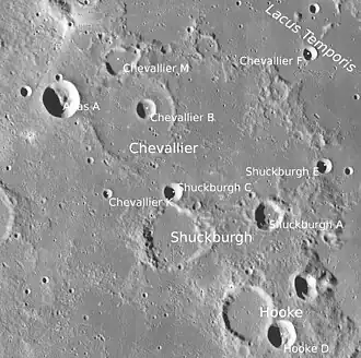 Chevallier und Umgebung (LROC-WAC)