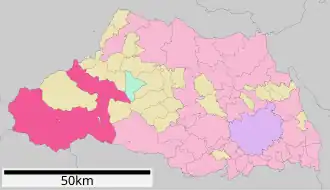 Lage Chichibus in der Präfektur