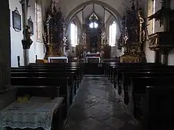 Innenraum der Pfarrkirche Marcena