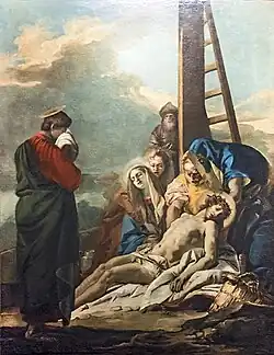 Via Crucis XIII Jesus wird vom Kreuz genommen und in den Schoß seiner Mutter gelegt