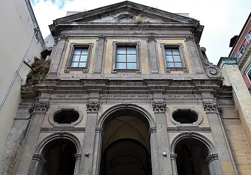 Detail der Fassade (vor Restaurierung)