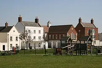 Wohnhäuser und Spielplatz