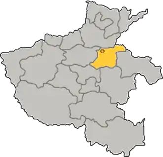 Lage Kaifengs in Henan