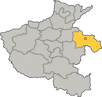 Lage Shangqius in Henan