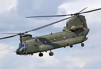 Chinook der Royal Air Force mit Doppelrotor in Tandemkonfiguration