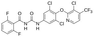 Strukturformel von Chlorfluazuron